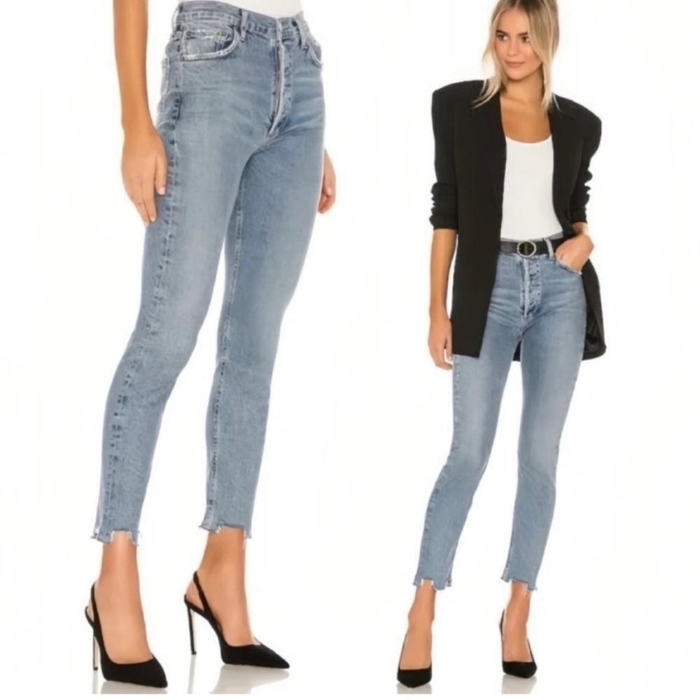 AGOLDE Nico High Rise Slim in Rooted.